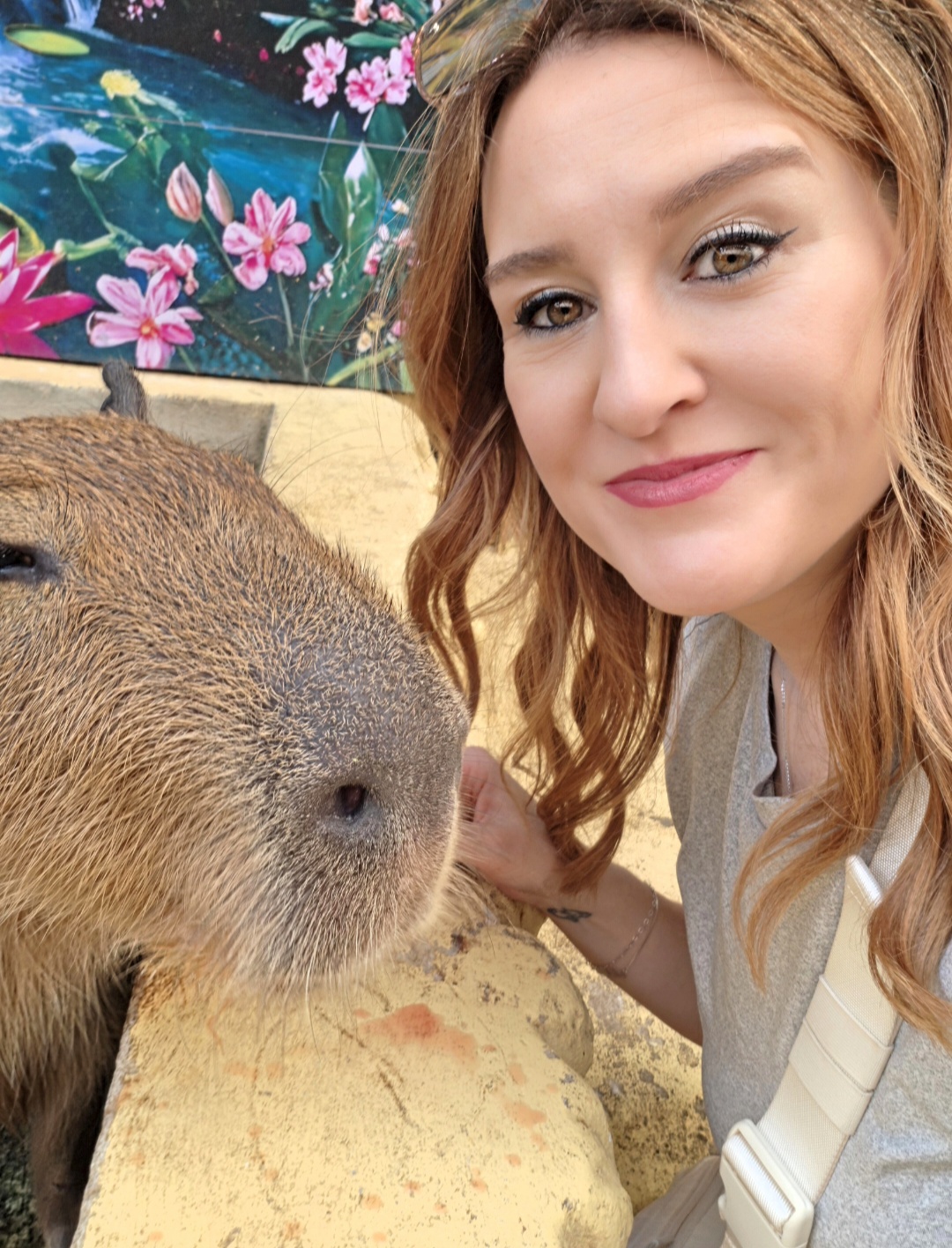 Dr. Rene' with Cabapyra the capybara